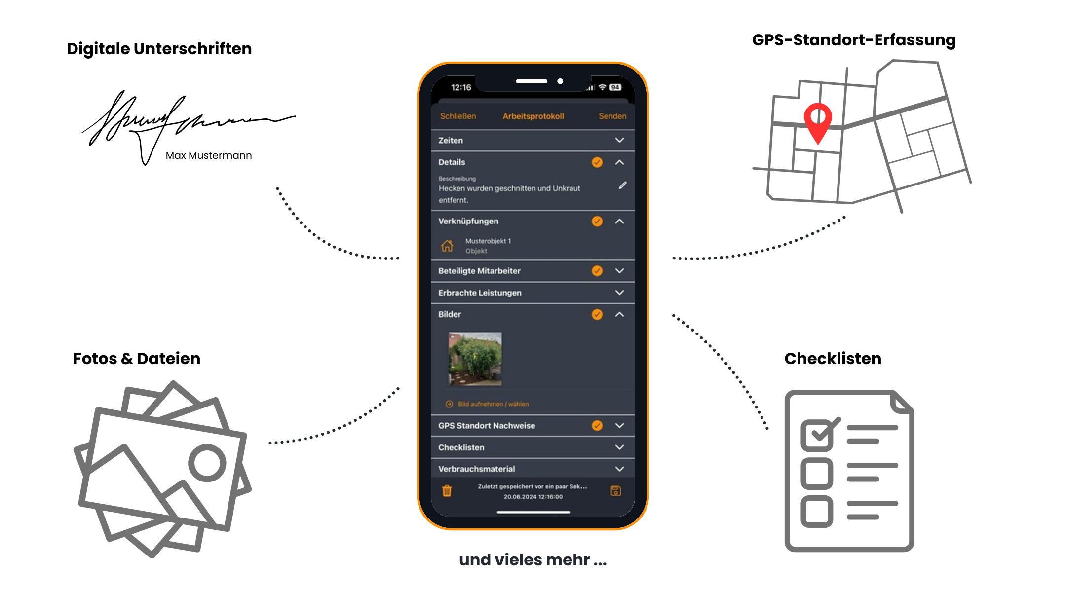 Hausmeisterapp Arbeitsprotokolle